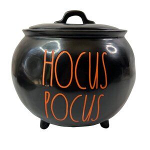 Rae Dunn Black Hocus Pocus Cauldron Canister Halloween Collectible Decor